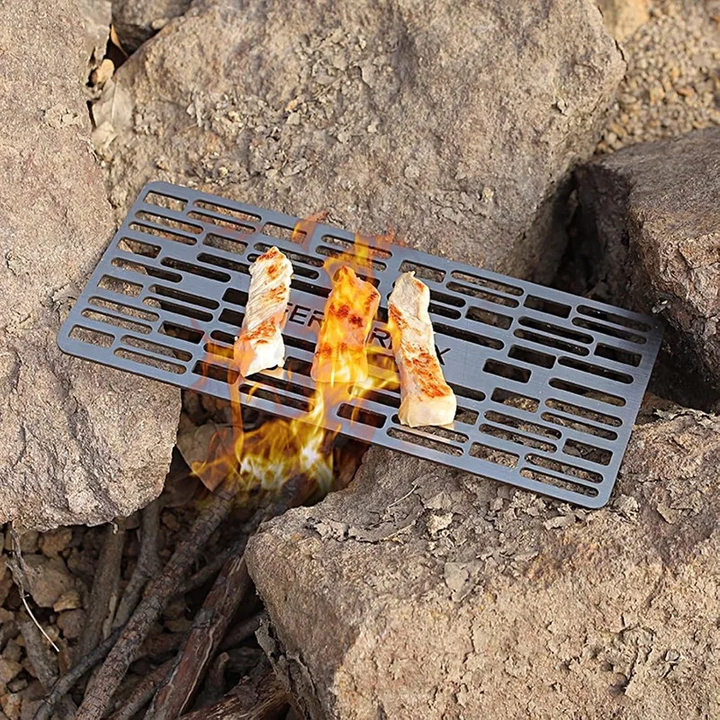 Portable Stainless Steel Carbon Grill Net Non Slip and Non Deformable Non High-strength Barbecue Tool Outdoor Picnic Accessory