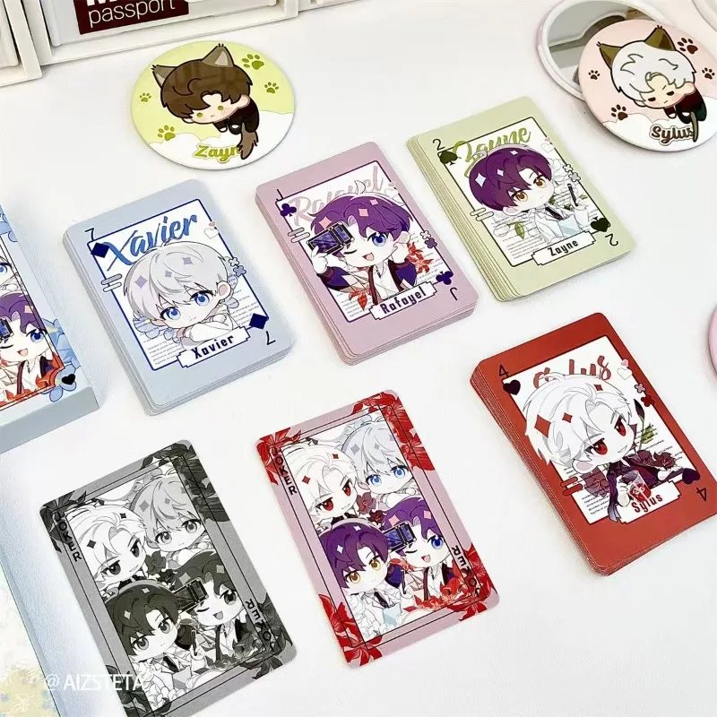New Love and Deepspace Sylus Xavier Rafayel Zayne Creative cartoon collectible cards secondary yuan game peripheral party cards