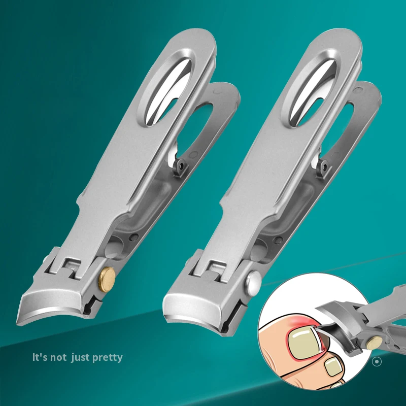 Coupe-ongles professionnel, mâchoire large et tête coudée, coupe-ongles et ongles des pieds en acier inoxydable, ciseaux de pédicure incarnés