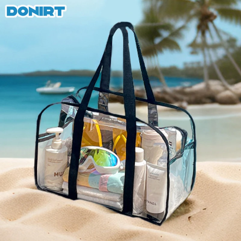 

Makeup Bag Large Capacity Portable Transparent Swimming Waterproof PVC Storage for Clothes Travel Essentials Beach Organizer Bag
