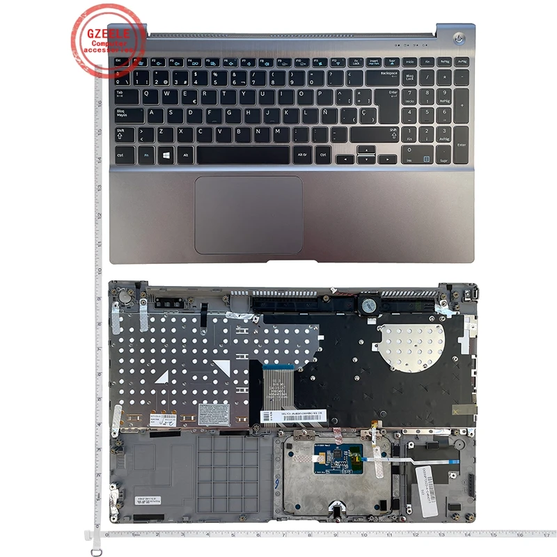 US/UK/SP Nowy podpórka pod nadgarstki do SAMSUNG NP 700Z5 NP700Z5A NP700Z5B NP700Z5C Górna obudowa klawiatury Obudowa laptopa Touchpad Bez podświetlenia