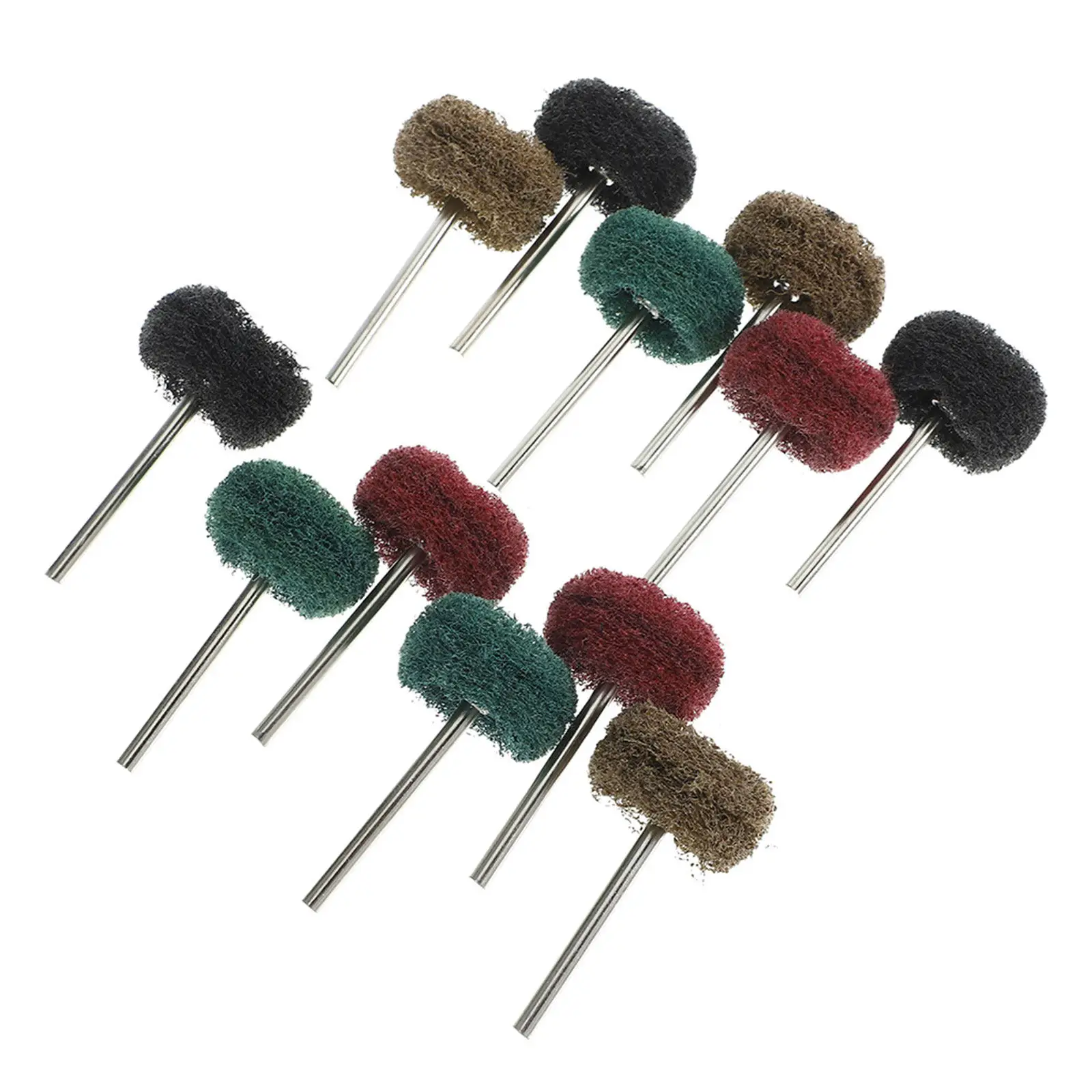 

24Pcs Drill Polishing Brushes Nylon Fiber Abrasive Buffing Wheels Mini Shaft Attachments for Rotary Tool Precision Metal Plastic