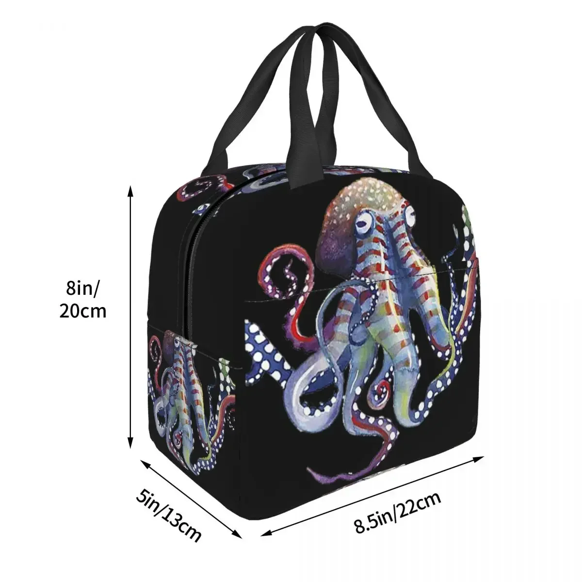 Octopus Insulated Lunch Bag for Women Kids Leakproof Food Boxes Thermal Lunch Box Tote