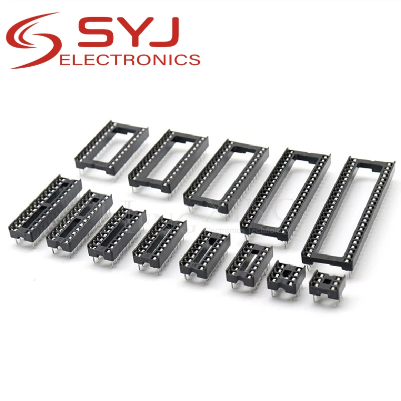 10PCS Sockets DIP6 DIP8 DIP14 DIP16 DIP18 DIP20 DIP28 DIP32 DIP40 pins Connector DIP Socket 6 8 14 16 18 20 24 28 32 40 pin