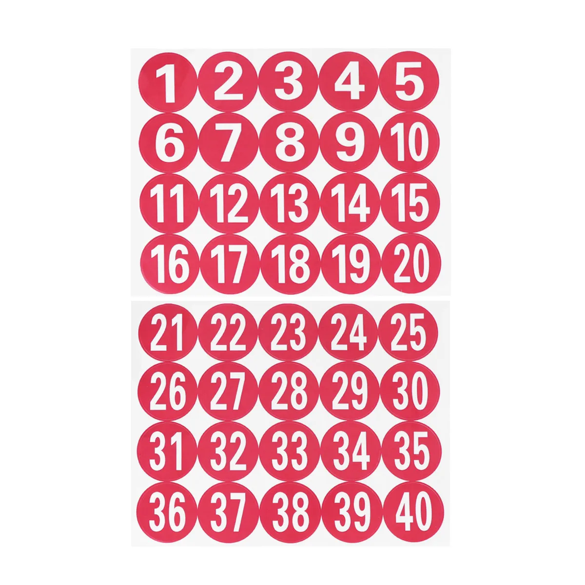 40Pcs Number Stickers Self-Adhesive Stickers Minimalist Style Decorative Marker for Treat Bags Gift Wrapping DIY Scrapbooking
