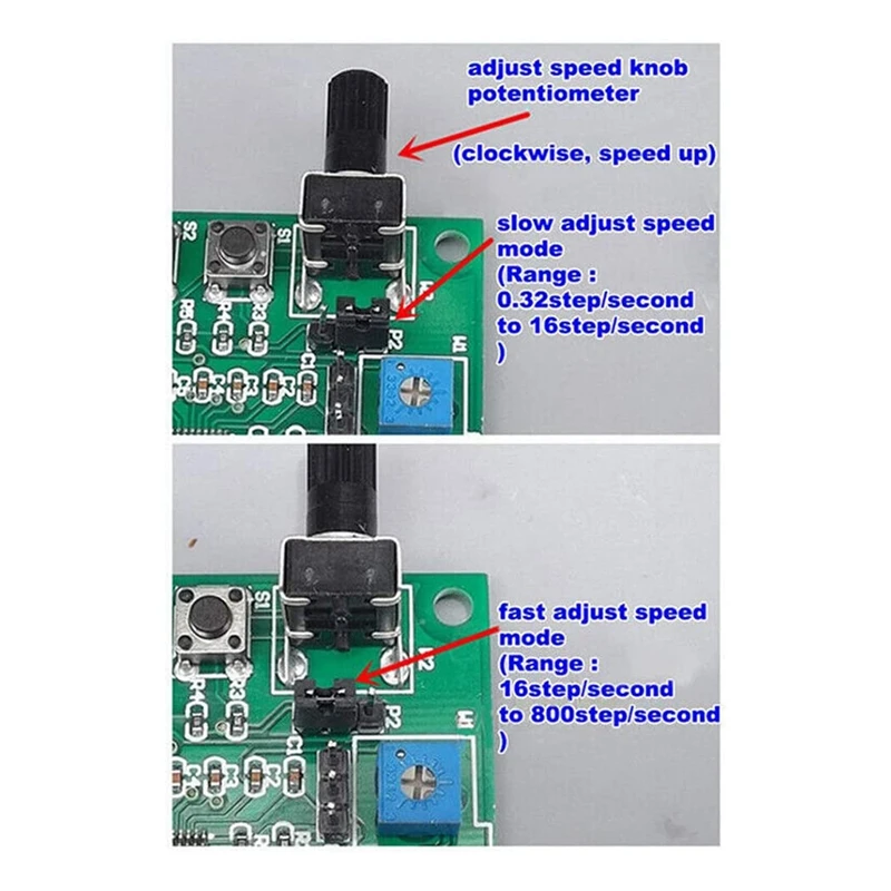 DC 5V-12V 6V Stepper Motor Driver Mini 2-Phase 4-Wire 4-Phase 5-Wire Multifunction Step Motor Speed Controller Module