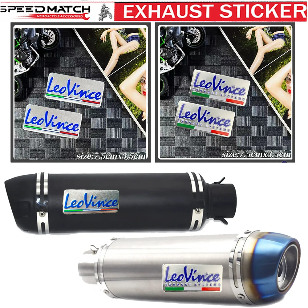 For Leovince Exhaust Stickers Motorcycle accessories Leo Vince DB Killer BMW Yamaha kawasaki Suzuki KTM Ducati Triumph Honda PCX