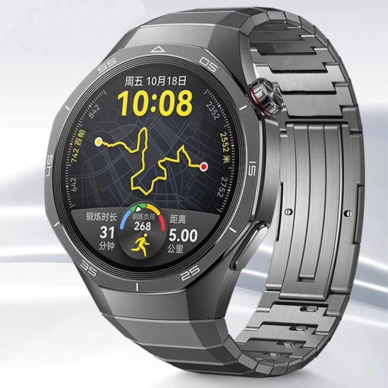 Luxury Titanium Alloy Strap For Huawei Watch GT 5 Pro No Gaps Metal Bracelet For Huawei Watch GT 5 Pro Business Band Correa - Image 2