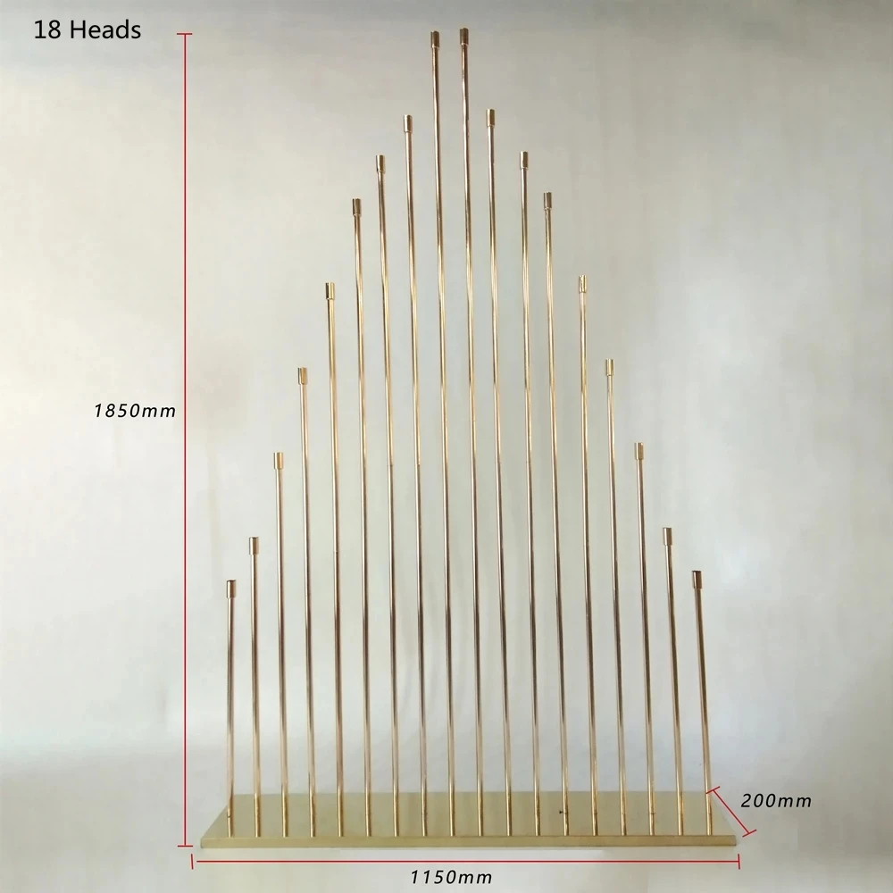 2/5 Stück 18 cm hohe goldene Strohlampen für Hochzeitsbühnen-Dekoration, Weihnachtsfeier, elektronische Kerzendekoration – Detail 1