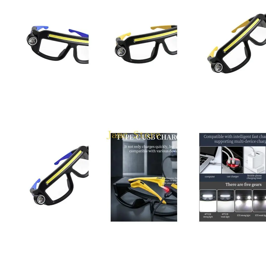 LX0B LED Eyewears Glasses Light With Multiple Color Option And Ergonomic For Professional Use