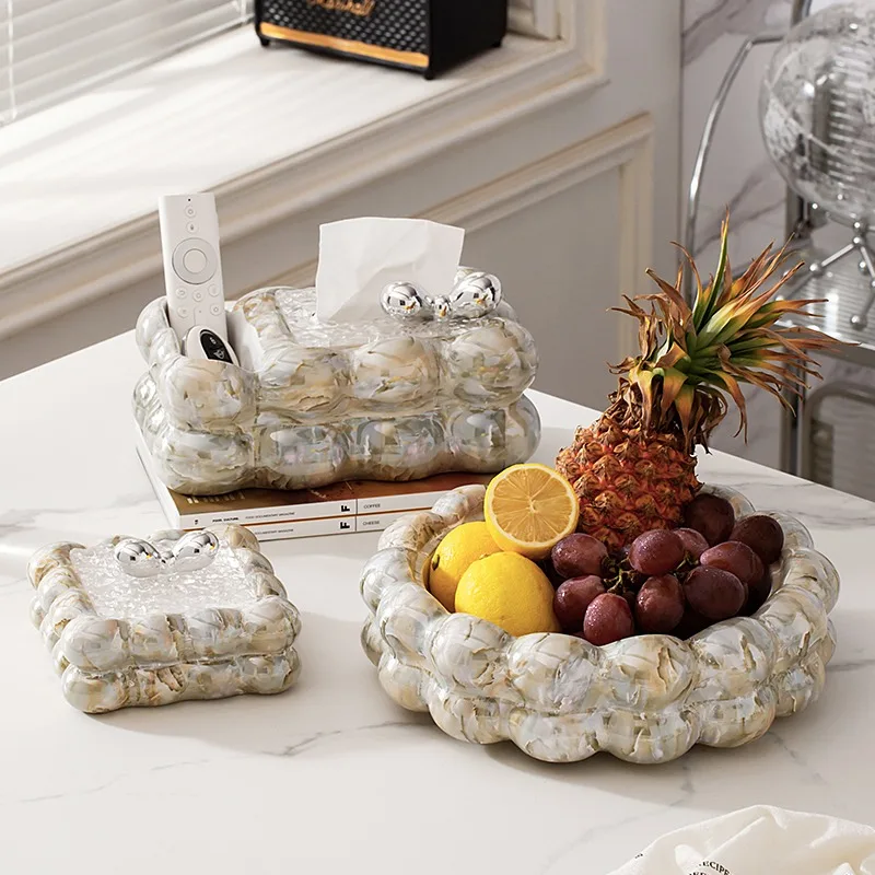 Fruit Kitchen Plates Desktop Storage Trays Party Plates Unique Advanced Vassoio Portaoggetti Home Decorations Accessories