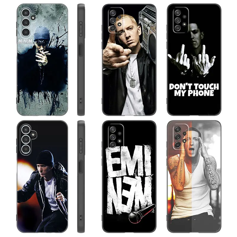 Rapero Eminem funda de teléfono caliente para Samsung A13, A22, A24, A32, 4G, A25, A34, A35, A52S, A53, A54, A55, A73, 5G, A12, A14, A15, A23, A31, A33, A50, A51