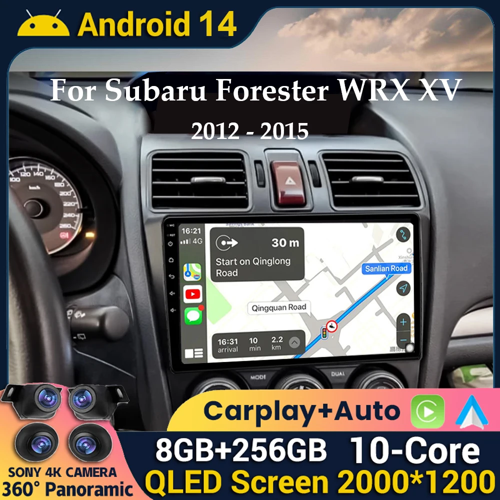 

Автомагнитола для Subaru Forester XV WRX 2012 2013 2014 2015, Android 14