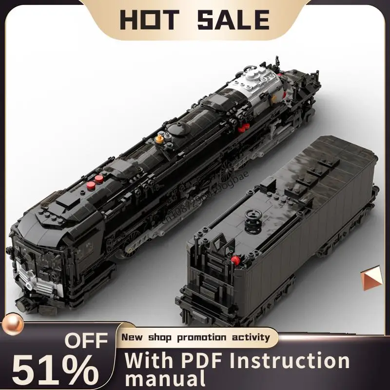 

Новый 2129 шт. городской технический поезд треки железнодорожный Moc Ac-12 4-8-8-2 модель молотка на заказ головоломка Diy креативные идеи детские игрушки подарки