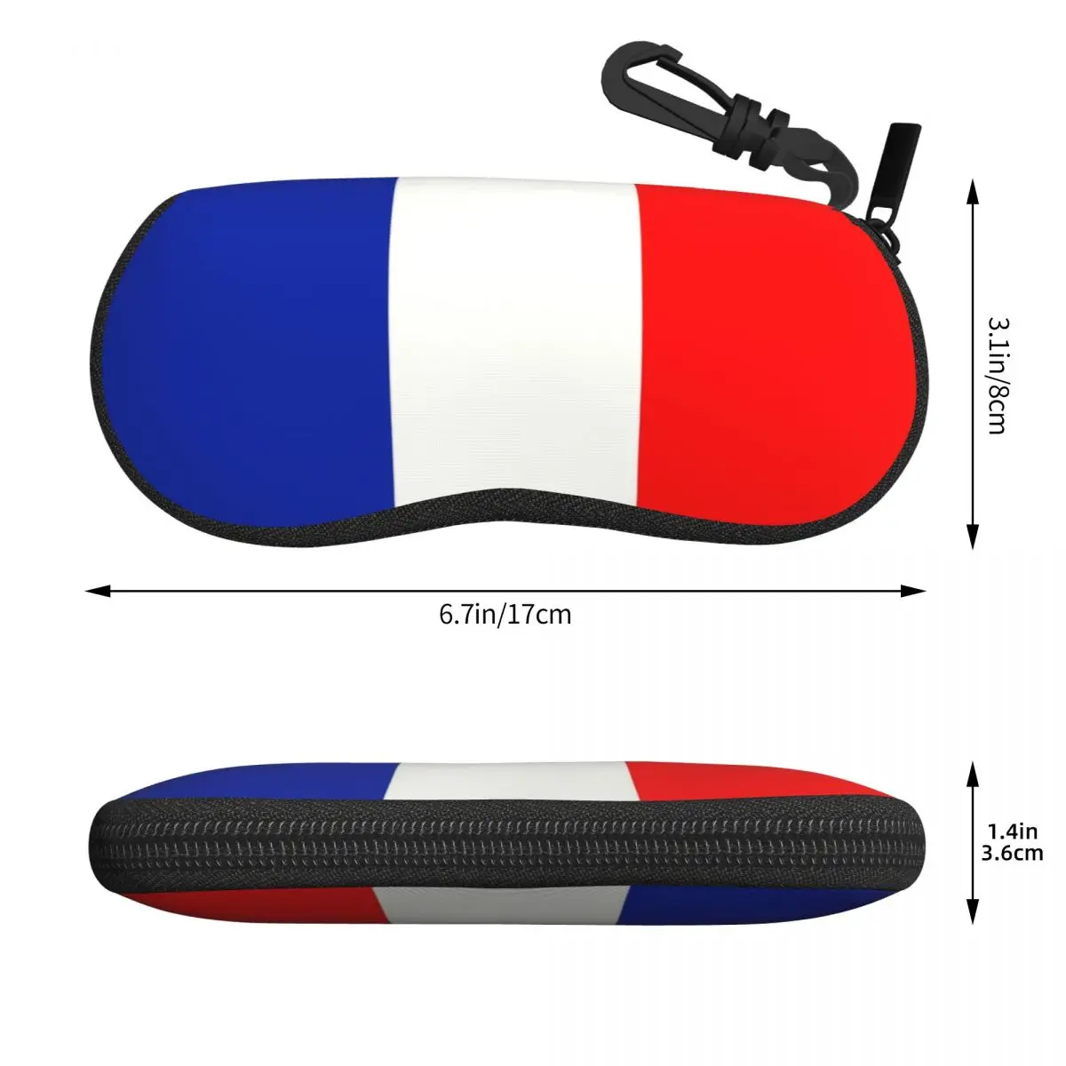 Custom French Flag France Glasses Case Cool Shell Eyeglasses Case Sunglasses Box