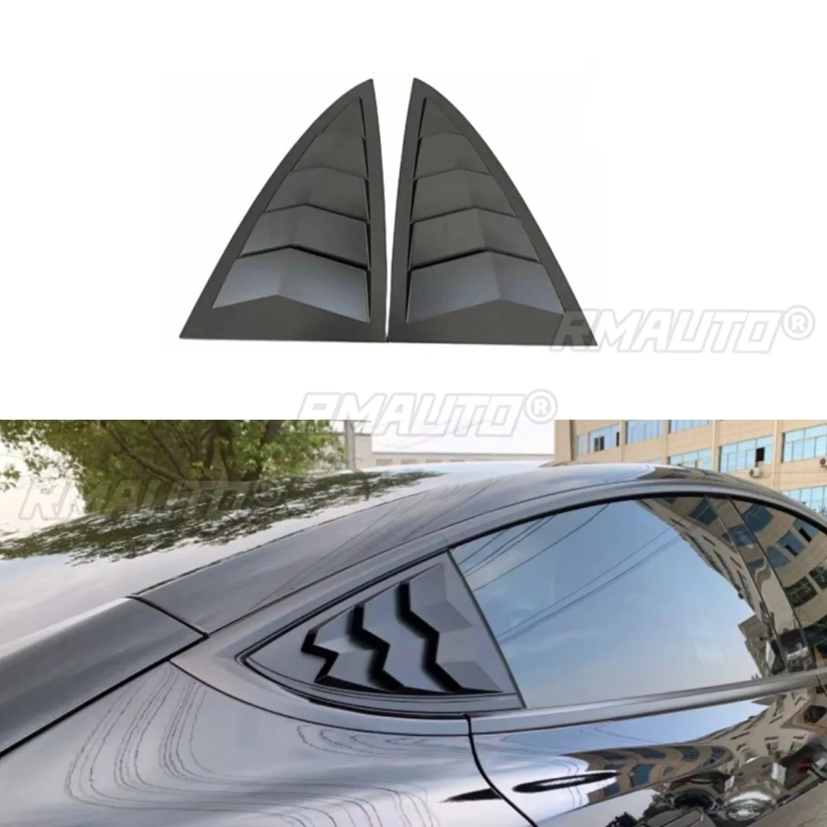 

Для Tesla Model 3 боковое заднее окно автомобиля, жалюзи, крышка для Tesla Model 3 2019-2023, задняя четверть панель, комплект кузова окна