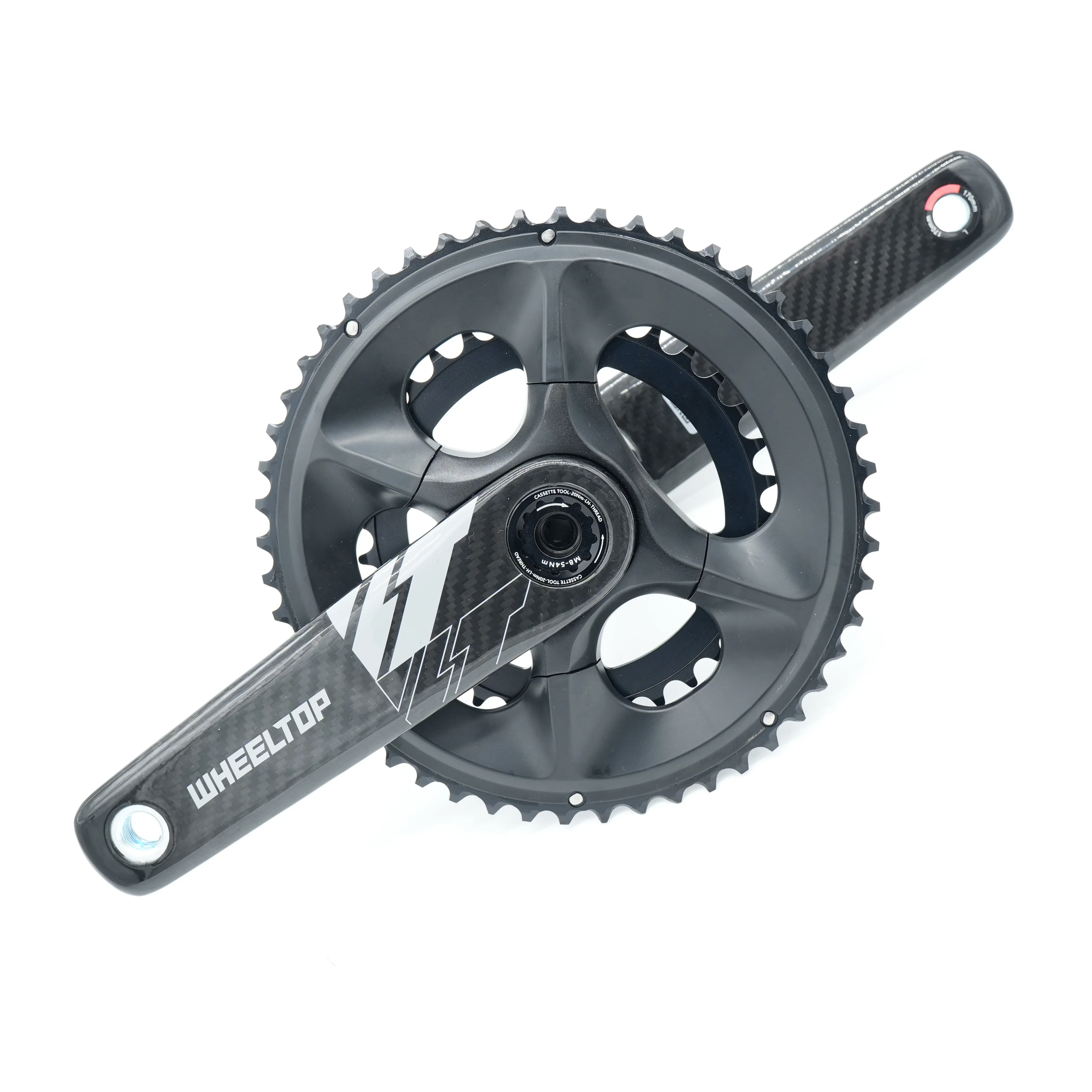 

WheelTop MTB Road Bike All-carbon Fiber Crank Set 50/34T 52/36T BCD110mm 10/11/12s Direct Mount Fixed Gear Chainwheel And Crank