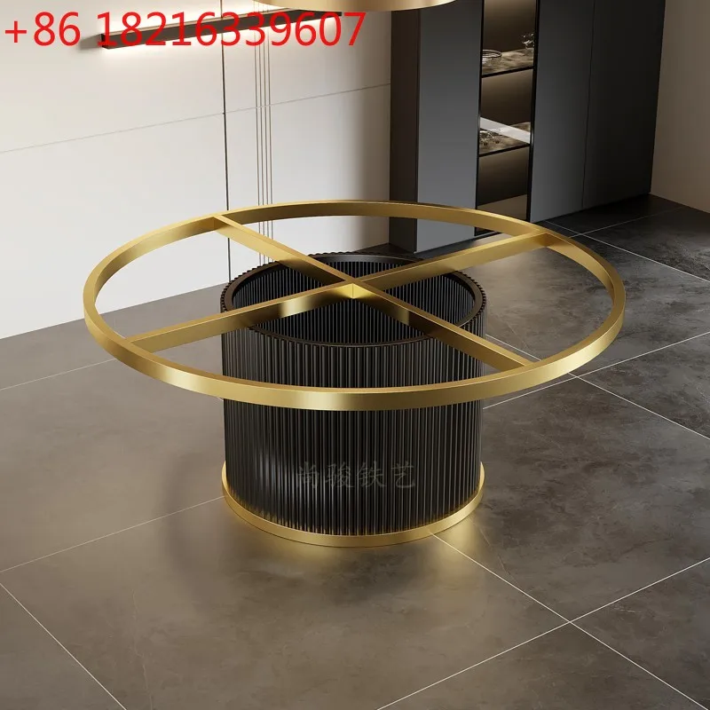 YAO Luxury Stone Dining Table Legs Bracket Marble Base Household Stainless Steel Round Table Legs Hotel Round
