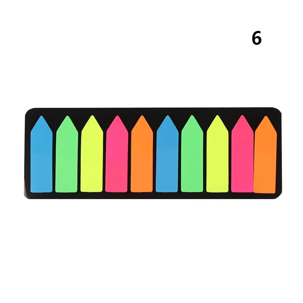 Strip Arrow Memo Pad Adhesive Fluorescent Notes Paper Sticker Bookmarks Planner Stickers