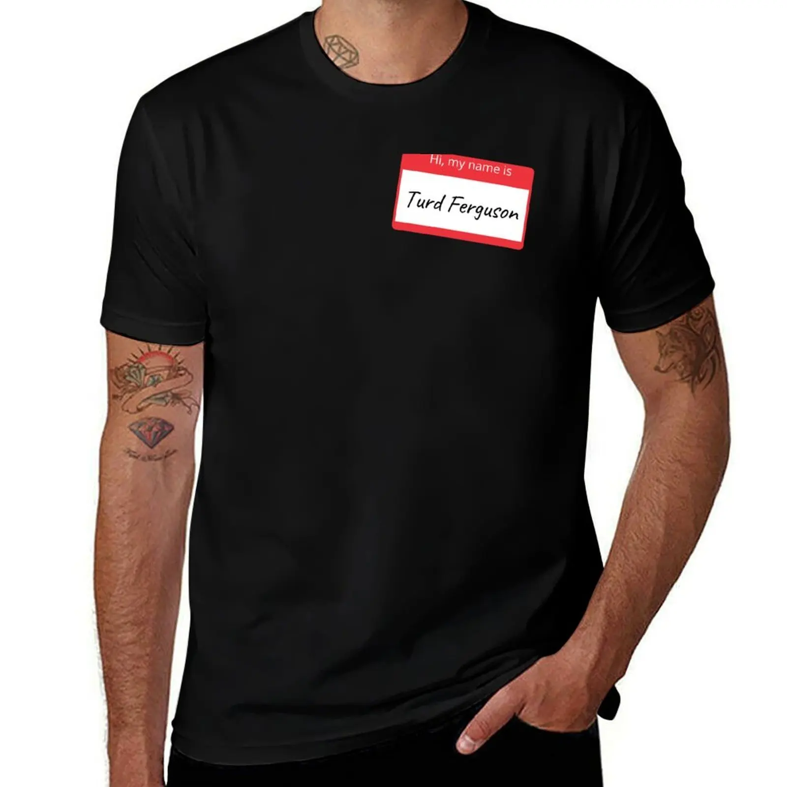 hi my name is turd ferguson, alex trebek T-Shirt Lightweight Basic Short Sleeve Shirt T-Shirt