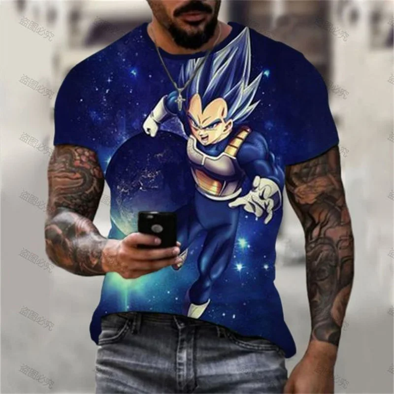 2025 Majin Buu تي شيرت رجالي لعبة دراغون بول 110-6XL الصيف الأولاد الهيب هوب بلوزات كبيرة الحجم موضة ثلاثية الأبعاد ملابس الشارع الشهير Y2k أنيمي