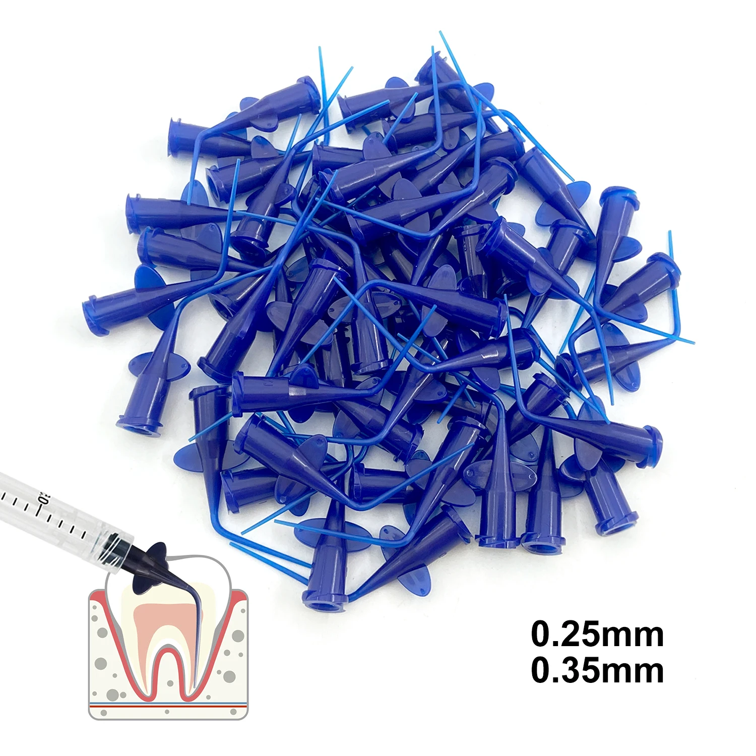 50/100Pc TOMENTY Dental Syringe Disposable Delivery Tip Periodontal Irrigation Endodontic Needle Root Canal Applicator  Needles