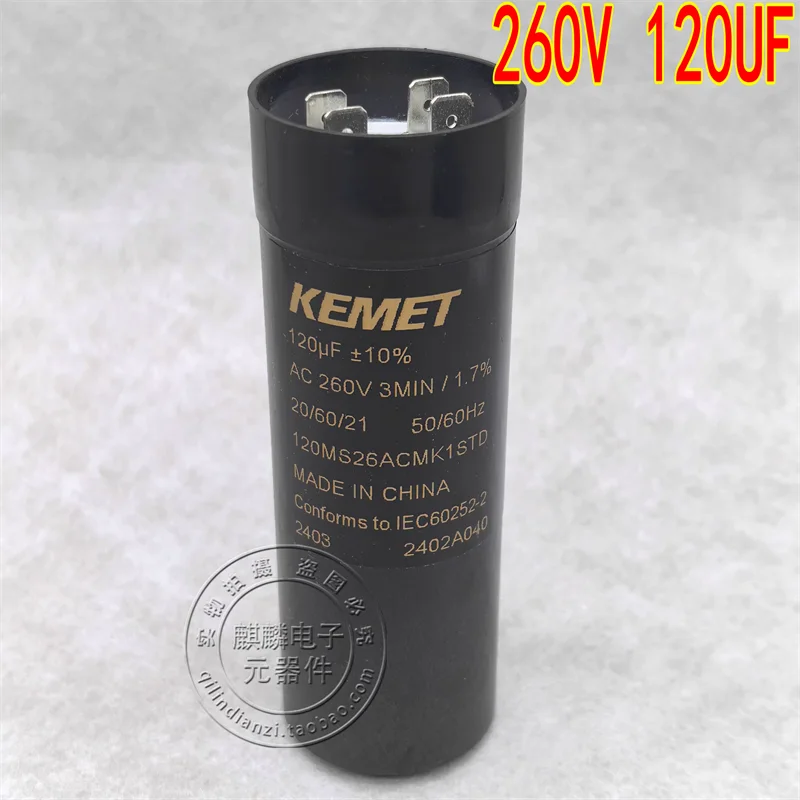 condensatore-di-avviamento-motore-kemet-di-3-secondi-recentemente-importato-120ms26acmk1std-120uf-260v
