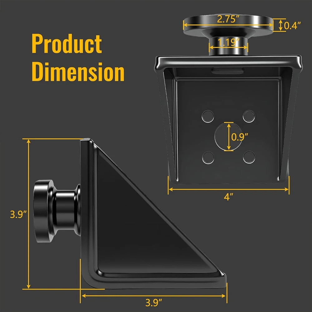4 Pcs Full Bevel Shipping Container Anchors Heavy Duty Steel Side Twist Locks & Tie Downs Super Triangle Design