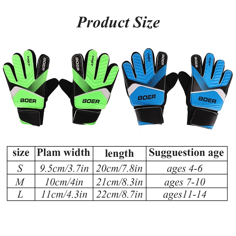 Children Anti-Slip Glove Goalkeeper Gloves Soccer Goalkeeper Gloves Football Goalkeeper Double Protect Glove