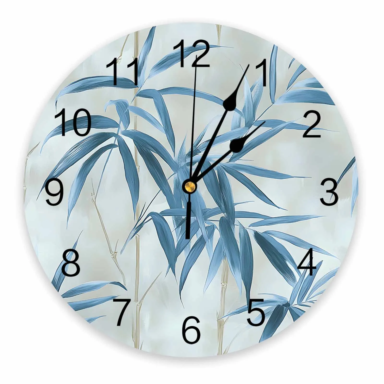 

Modernism Plant Leaf Painting Clocks Wall Home Decoration Teen Room Bedroom Living Room Decor Wall Clock
