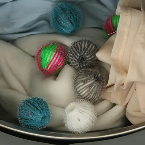 재사용 가능한 세탁 공, 반려동물 털 제거, 오염 제거 및 엉킴 방지, 드럼 세탁기용 공, 무작위 색상, 6 개