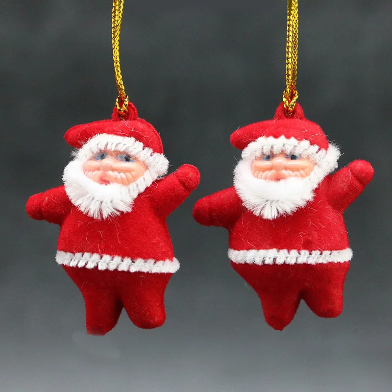 

(6pcs/pack)5cm Mini Santa Claus Christmas Tree Decoration Hanging Pendant Holiday Old Man Decorations Hanging Accessories Home