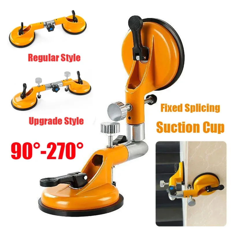 Ventosa de empalme fija ajustable en ángulo de 90 grados, fijador de ángulo recto, herramienta de instalación de ángulo Yin y Yang de pizarra para azulejos de vidrio