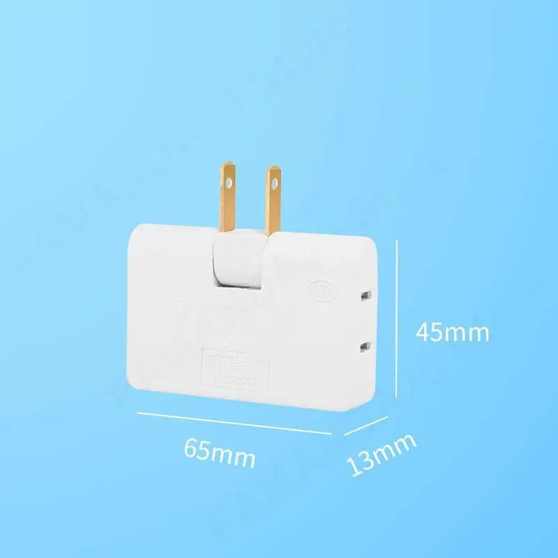 Rotatable ac power Socket Converter One In Three 180 Degree Extension wall Plug Multi us plug Mini Slim Outlet Adapter Light M20