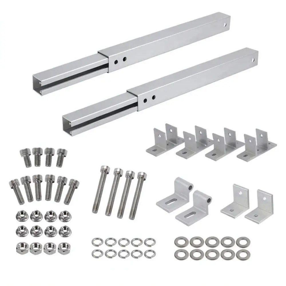 Adjustable Aluminum Alloy Front Feet For Solar Panel Mounting On Corrugated Metal Sheet Roof PV Racking Base Parts