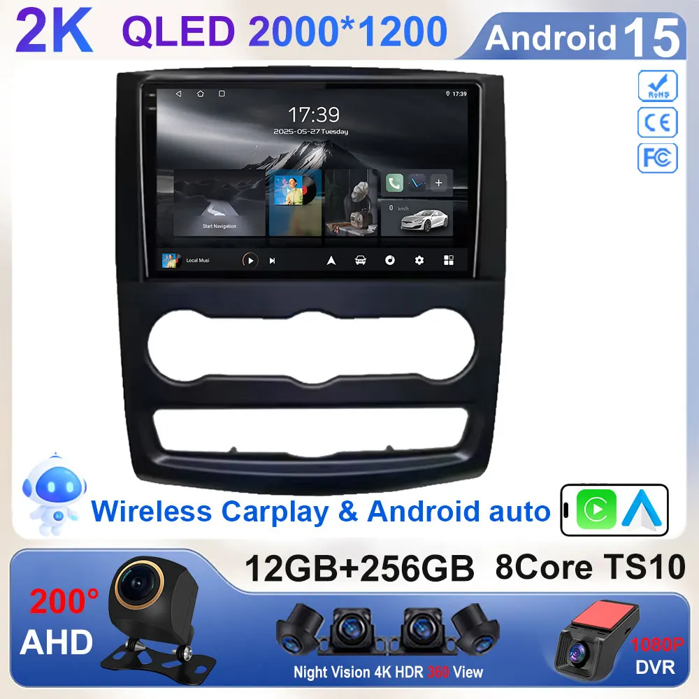 Radio de coche para mercedes-benz Sprinter W906 VW Crafter 2006-2018 wifi BT cpu pantalla táctil navegación inalámbrica DVD Android Auto