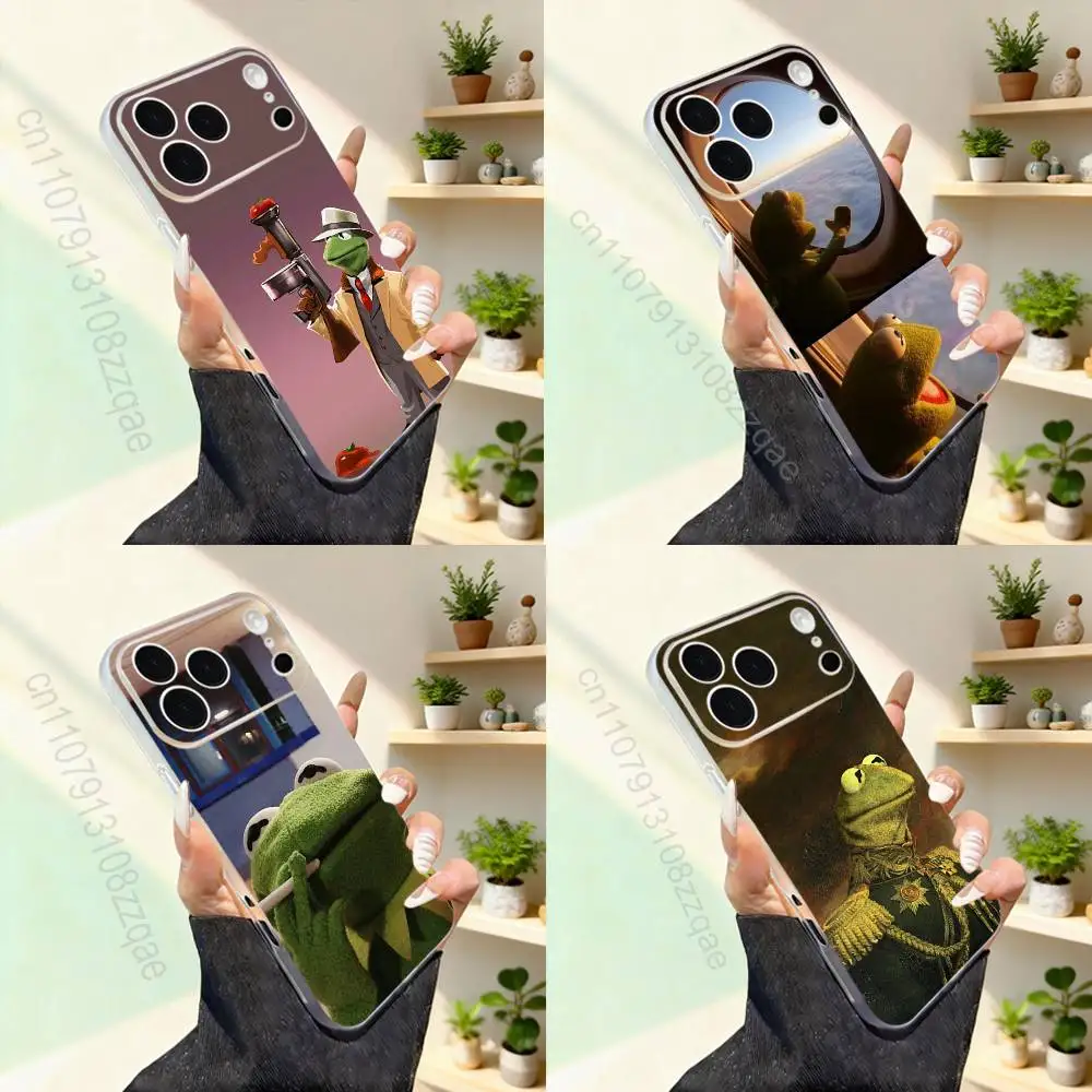 

K-Kermit-t the frog Cute Phone Case For iPhone 17,16,15,14,13,12,11,Pro,Max,Plus,Mini,SE4,E Magnetic For Magsafe Wireless