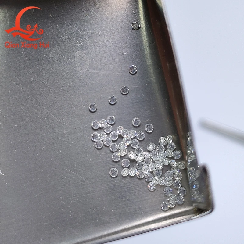 0.9mm to 3mm small size melee moissanite DE white color wholesale price 1ct  round shape lab grown loose gemstone  Test Positive