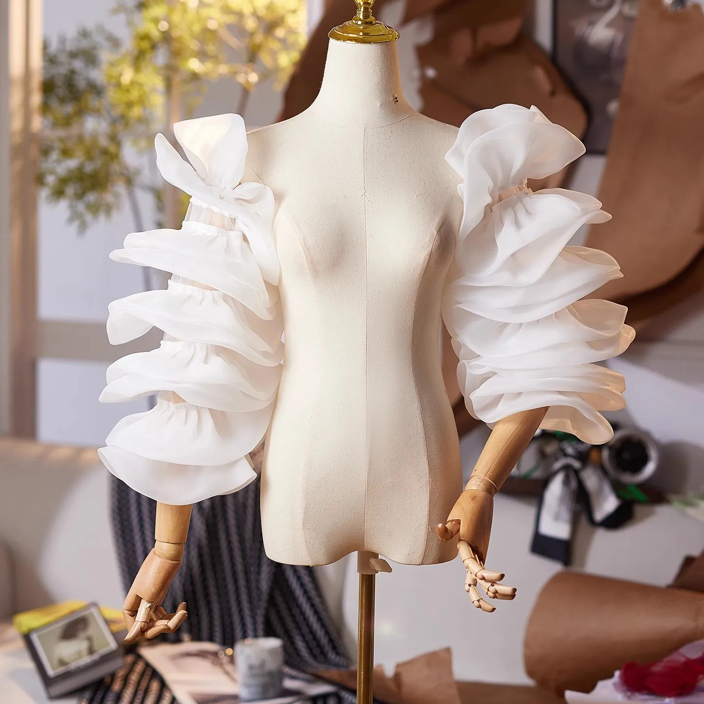 

Женское элегантное дизайнерское белое сетчатое платье с рукавами, женское винтажное торжественное платье для фотографии, вечерние перчатки R2482