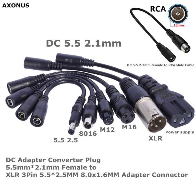 Câble de harnais pour voiture électrique/équilibre, Dc5521 vers Canon, produit vidéo, tête d'aviation initiale, ligne de Conversion de véhicule d'équilibre Rca