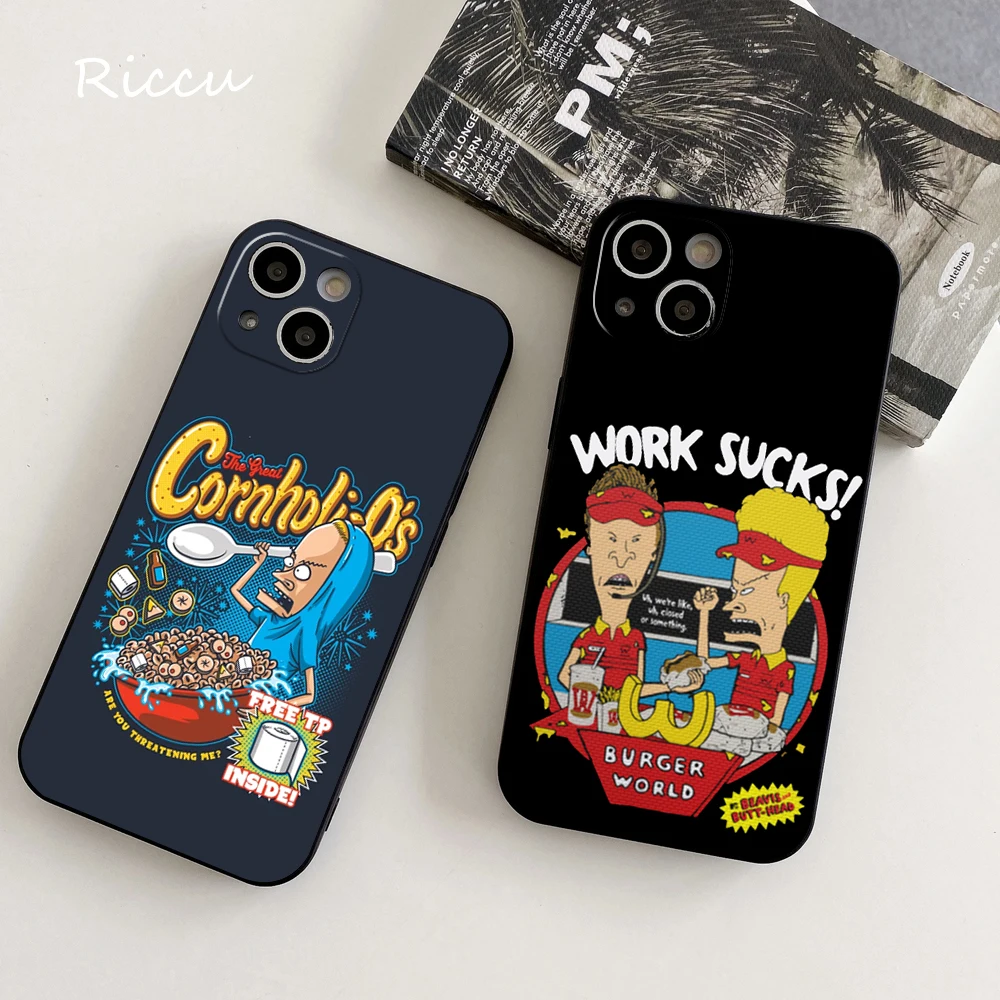 FOR IPhone 14 Beavis and Butt-Head Soft Case for Iphone 14 11 12Pro 8 7 Plus X 13Pro MAX SE2020 XR XS Covers