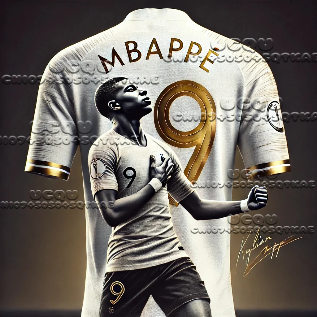 2025 WhatGPT تصميم القمم الرياضية الجديدة الرجال تي شيرت المشجعين خصيصا الرسومات Mbappe No.9 ثلاثية الأبعاد مطبوعة كرة القدم المحملة المشجعين للجنسين القمم