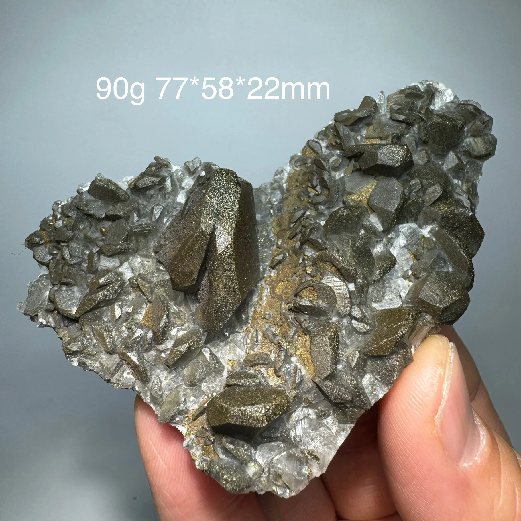 Natural Gold Calcite Clusters With Pyrite Paragenesis Mineral Specimen Ore crystals Healing Stones Home Decor HuBei China