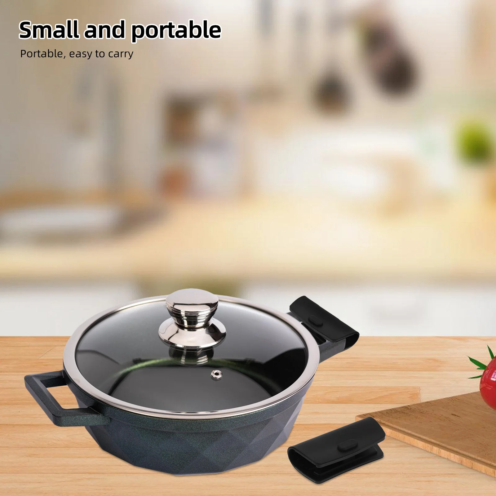 

2pcs Black Silicone Handle Cover For Cast Iron Skillet Non-Slip Heat Resistant Pan Gripper Easy Clean Dishwasher Safe Universal