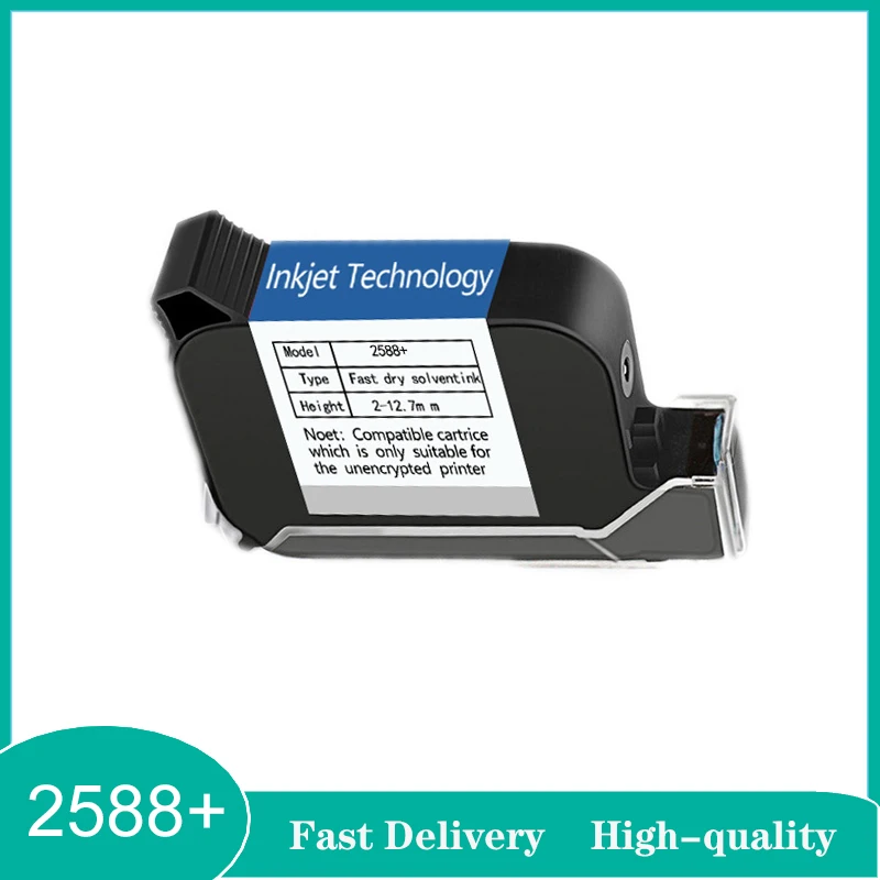 Vliaxh 2588 42ML Black Printer Ink Cartridge Quick-drying 12.7mm Handheld Printer Height Universal for Handheld Inkjet Print
