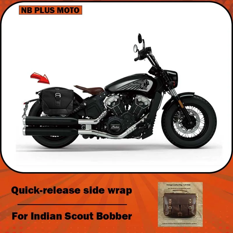 【Premium】For Indian Side Bag/Scout Bobber Quick-Release Side Bag Light Cavalry Side Bag Genuine Leather Side Bag Motorcycle Cust