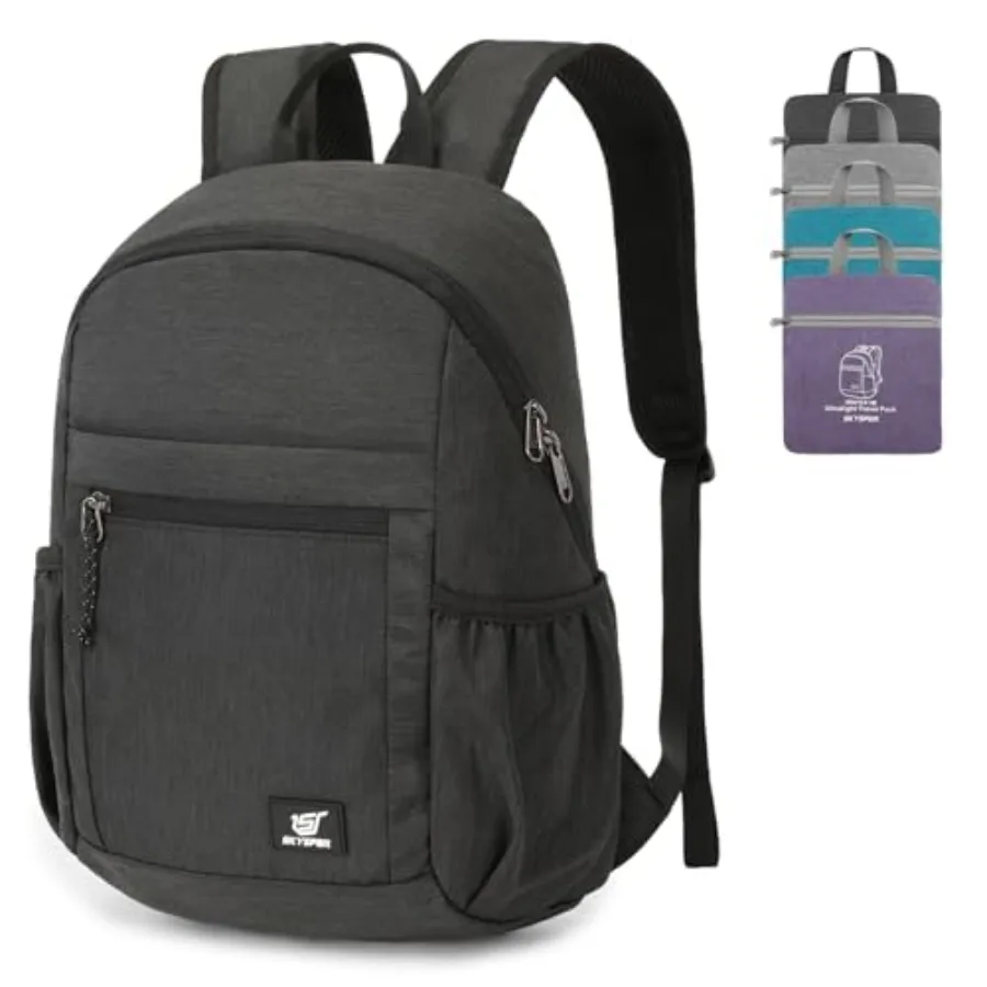 

Anti Theft Hiking Backpack, 18L RFID Packable Travel Daypack, Lightweight Foldable Back Pack for Walking Daytrip