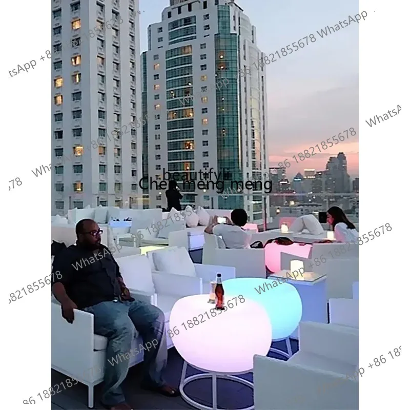 new Zq Outdoor Waterproof Villa Light Luxury Leisure Deck, Nordic Coffee, Courtyard, Balcony Table and Chair Combination ss 26