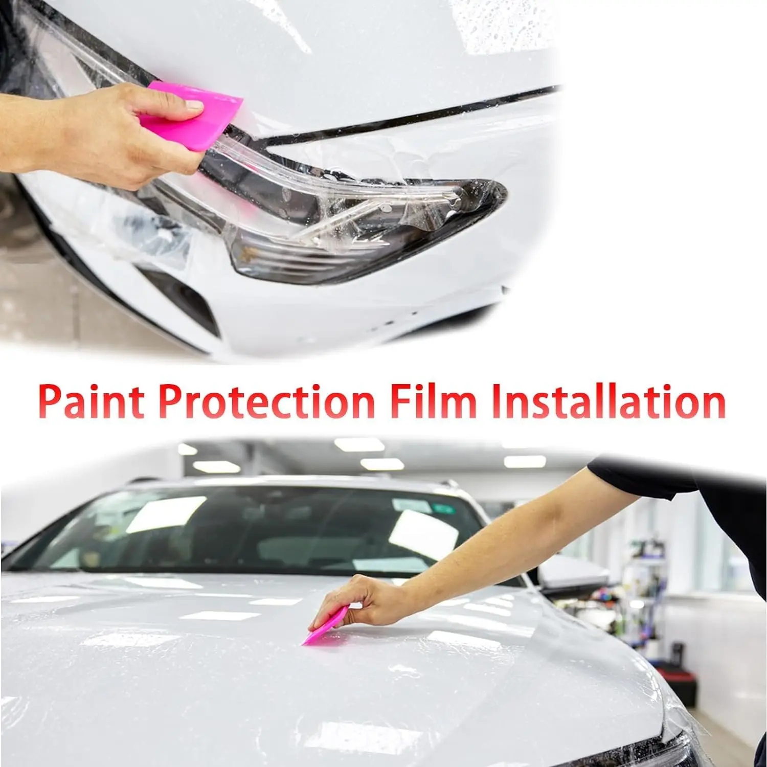 PPF Squeegee Soft TPU Rubber Squeegee Anti-Scratch PPF Film Spatula Water Wiper Blade Scraper Car Vinyl Wrap Window Tint Tools image 3
