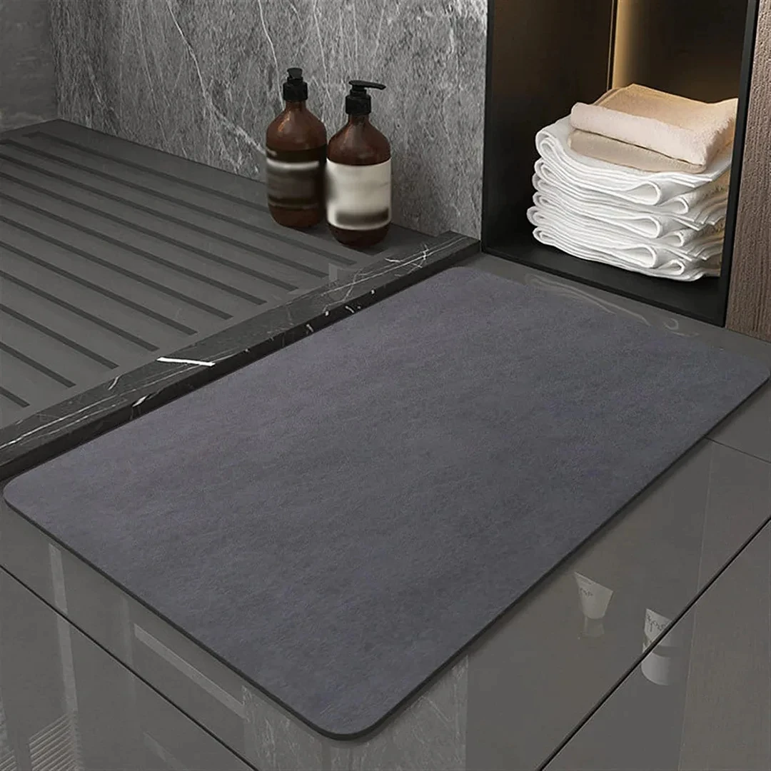 Tapis de Sol en Diatomite Antidérapant, Super Absorbant, Polymères d\'Entrée de Maison, pour Cuisine, Bain, avec Caoutchouc, 2024